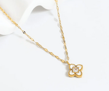 Load image into Gallery viewer, Stainless Steel Four Leaf Clover Necklace
