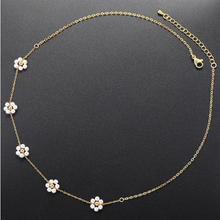 Load image into Gallery viewer, Choker Gold &amp; Silver Flowers Necklaces
