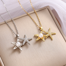 Cargar imagen en el visor de la galería, Beach Starfish Pendant Necklace
