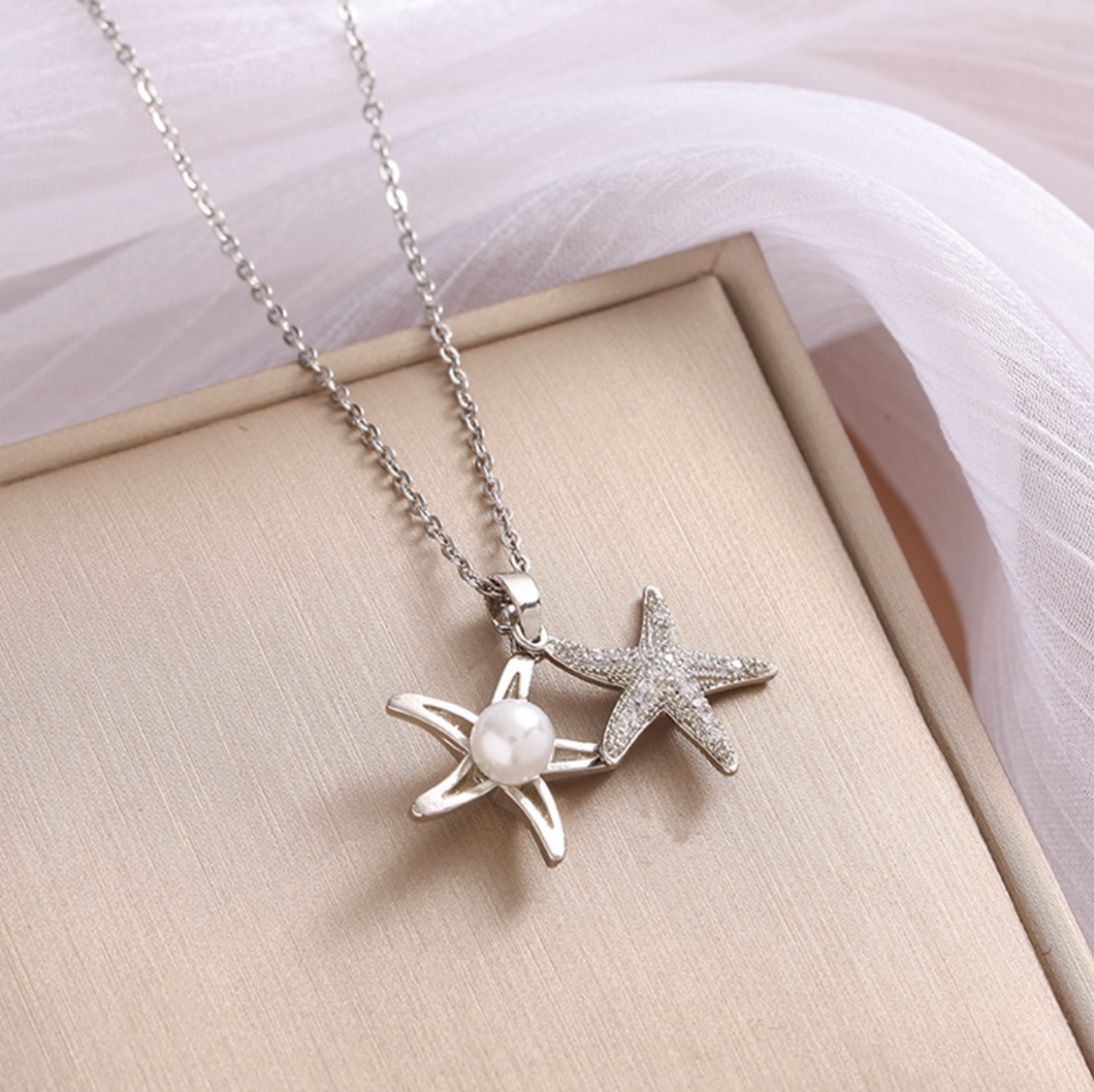 Beach Starfish Pendant Necklace