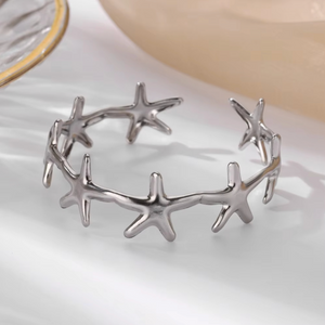 Stainless Steel Starfish Bangle