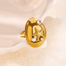Cargar imagen en el visor de la galería, Gold Ocean adjustable rings
