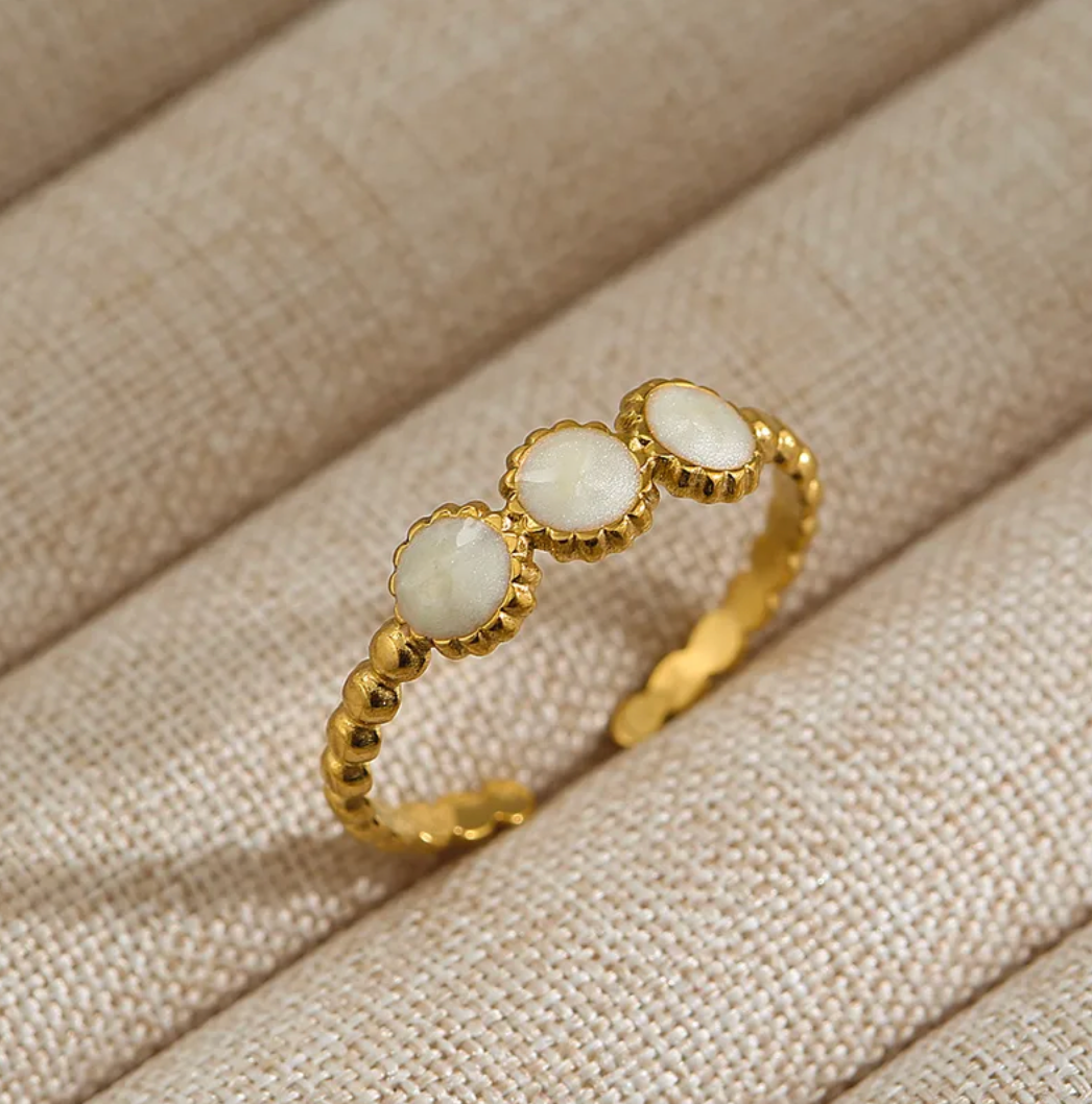 Adjustable White Rings