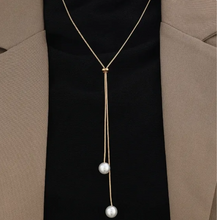 Charger l&#39;image dans la galerie, Stainless Steel Pearl Long Necklace
