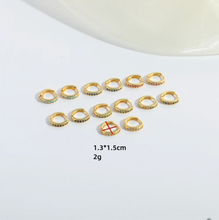 Load image into Gallery viewer, Mini Zirconia Hoops
