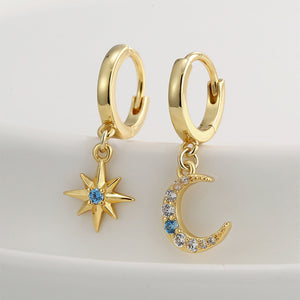 Dainty Star & Moon Earrings