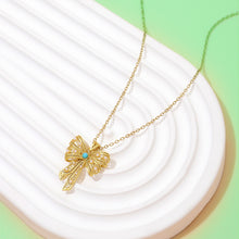 Carregar imagem no visualizador da galeria, Coquette Turquoise Pendant Necklace
