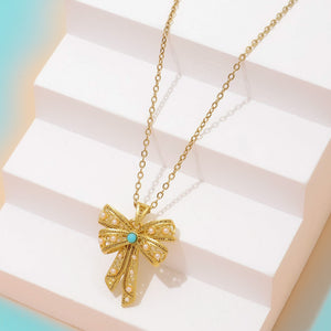 Coquette Turquoise Pendant Necklace