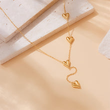 Carregar imagem no visualizador da galeria, Stainless Steel Hearts Necklace
