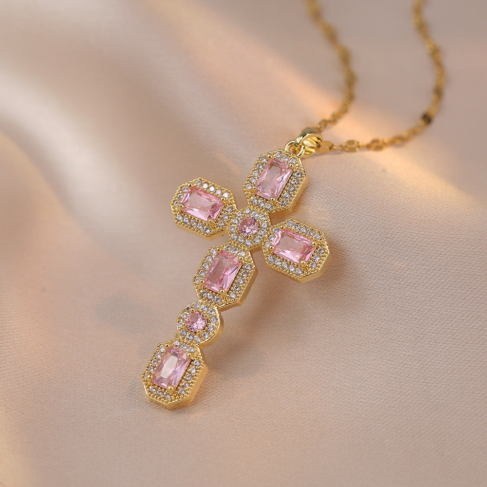 Cross Diamond Pendant Necklace