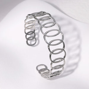 Stainless Steel Ovals Bangle