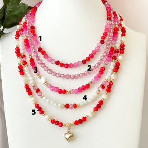 5 Styles VDAY Crystal Necklace