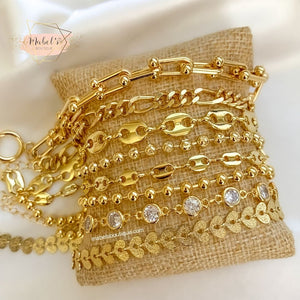 8 Styles Gold Chains Bracelets