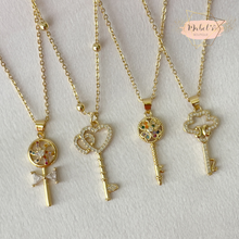 Charger l&#39;image dans la galerie, 4 Styles of Keys Pendant Necklaces
