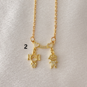 3 styles of Boy & Girl Pendant Necklace