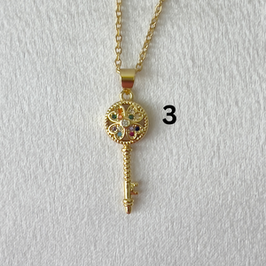 4 Styles of Keys Pendant Necklaces