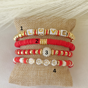 4 Red Styles of Bracelets
