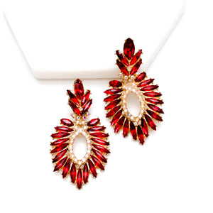 Red Diamonds Luxury Earrings