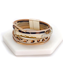 Load image into Gallery viewer, Leather magnetic Bracelet-women
