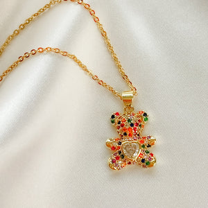 Colorful Bear Necklace