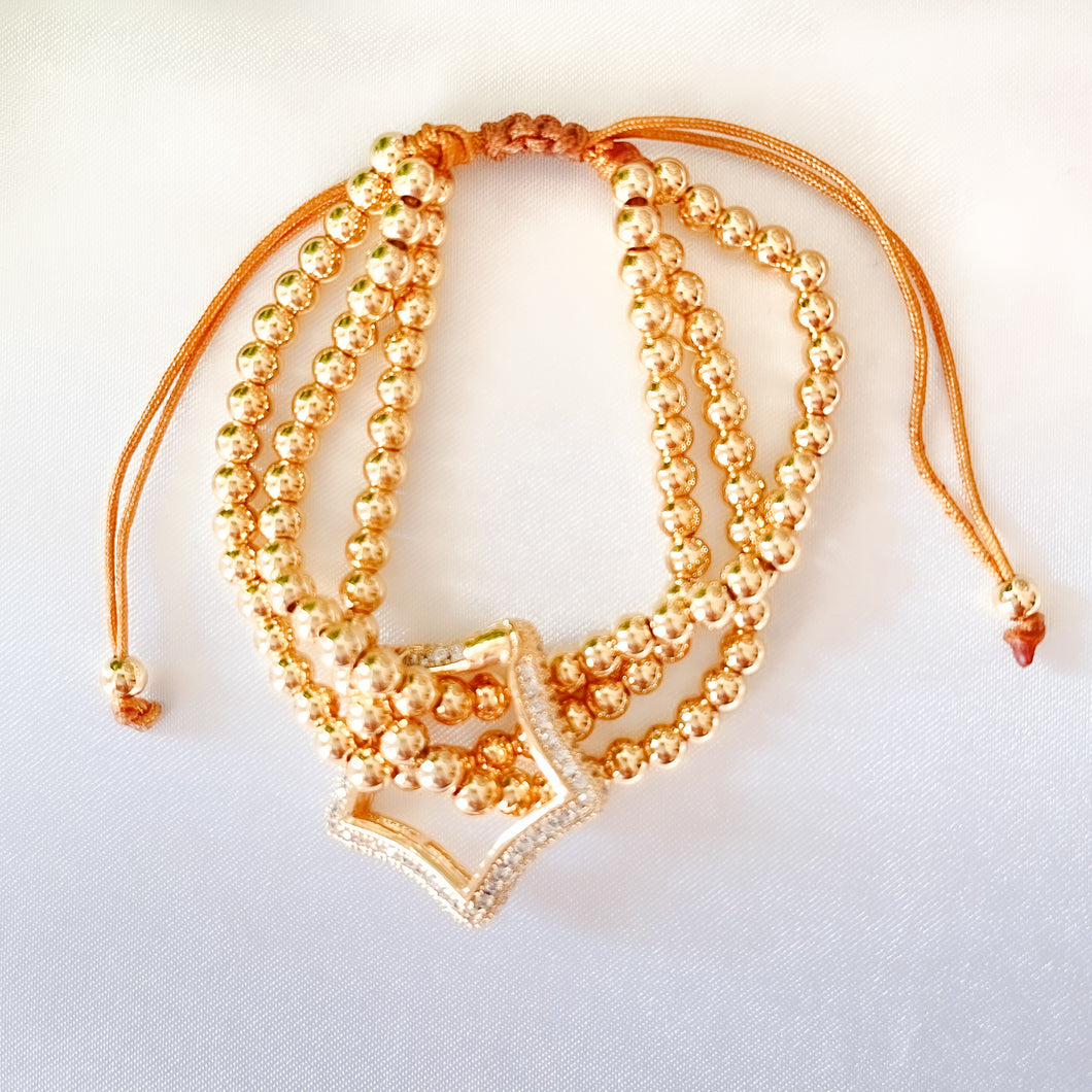 Circle & Star Beads Bracelet