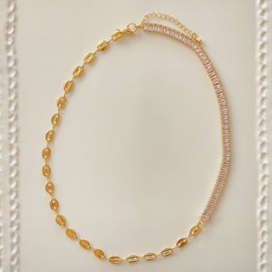 Zirconium Inlaid Guzzi Necklace & Bracelet