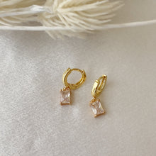 Load image into Gallery viewer, White Square Pendant Earrings
