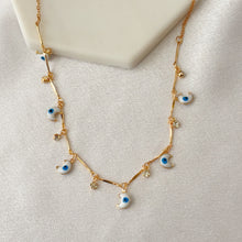 Load image into Gallery viewer, Choker Moon &amp; Star Pendants Necklace
