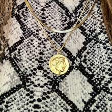 Load image into Gallery viewer, 18K Gold Coin Pendant Necklace

