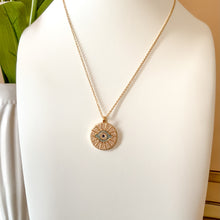 Load image into Gallery viewer, Zirconium Blue Evil Eye Necklace
