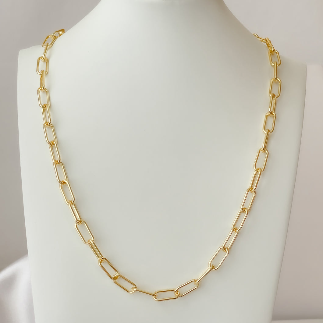Long Chunky Paperclip Chain Necklace