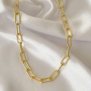 Long Chunky Paperclip Chain Necklace