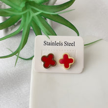 Load image into Gallery viewer, Stainless Steel  Clover Earrings
