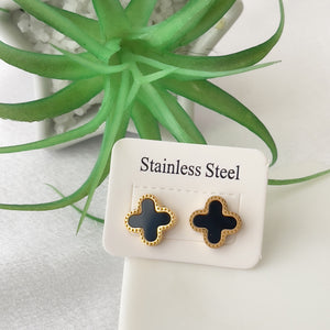 Stainless Steel  Clover Earrings