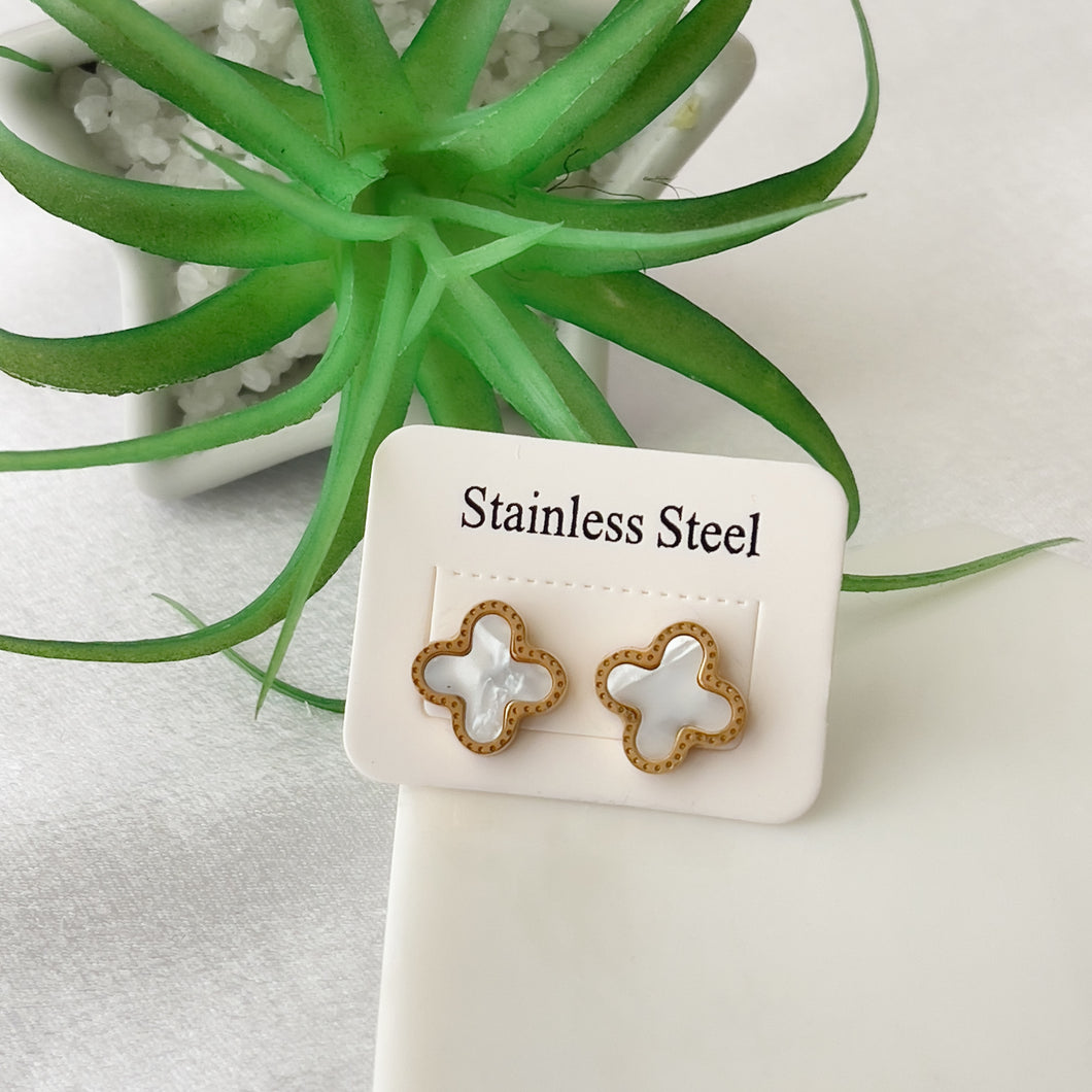 Stainless Steel  Clover Earrings