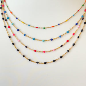 Stainless steel Colorful Enamel Necklace