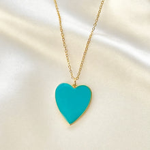Load image into Gallery viewer, Big Enamel Heart Pendant Necklace
