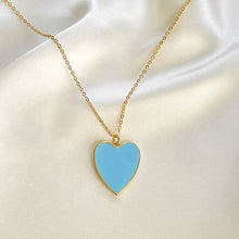 Load image into Gallery viewer, Big Enamel Heart Pendant Necklace
