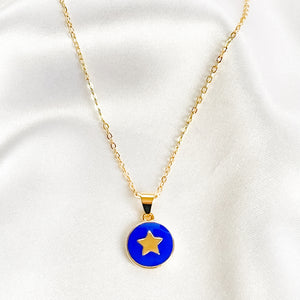 Enamel Star Pendant Necklace