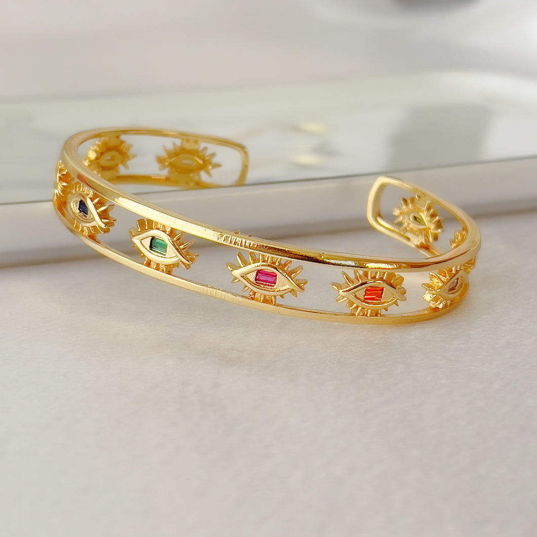 Colorful Ojitos Open Bangle