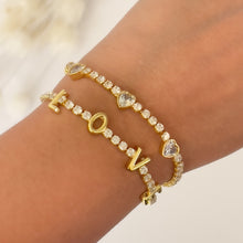Load image into Gallery viewer, White Tennis Chain Crystal Bracelet
