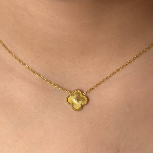 Stainless Steel Gold Clover