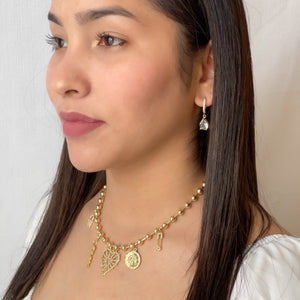 Gold Beads Chain & Pendants Necklace