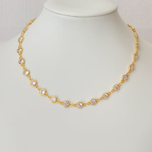 Circle Chain Crystal Necklace