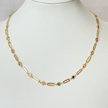 Charger l&#39;image dans la galerie, Colorful Zircon Rectangle Chain Necklace
