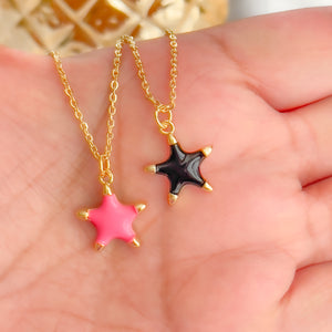 Enamel star Necklace