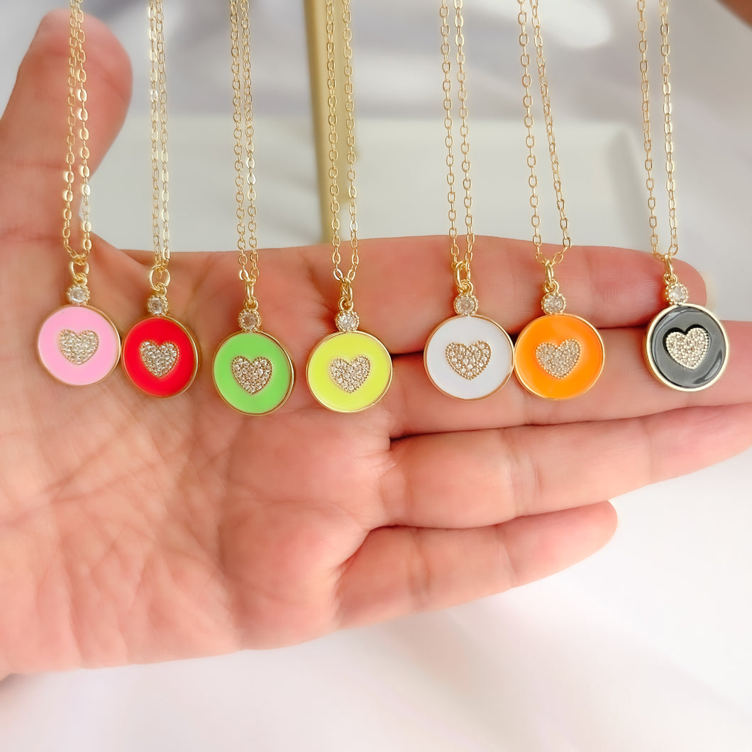 Mini Sparkling hearts Necklace