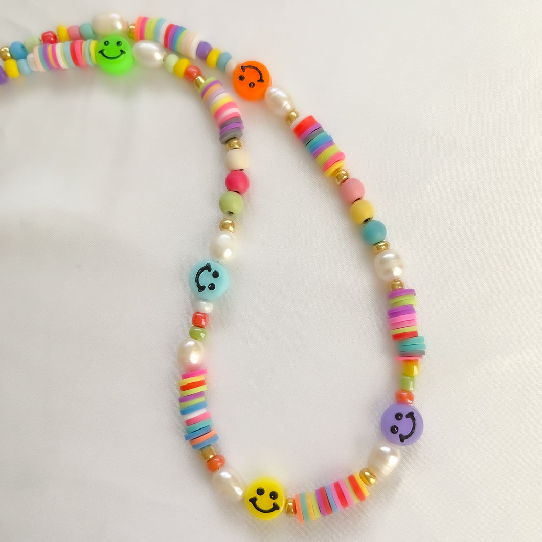 Colorful Smile Faces Necklace