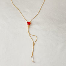 Load image into Gallery viewer, Adjustable Crystal Heart Necklace
