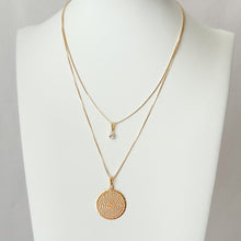 Load image into Gallery viewer, Double Chain Our Father Pendant Necklace
